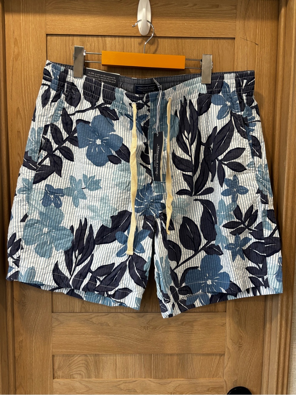 Vineyard Vines Seersucker Jetty Shorts XL Swim Trunks NEW